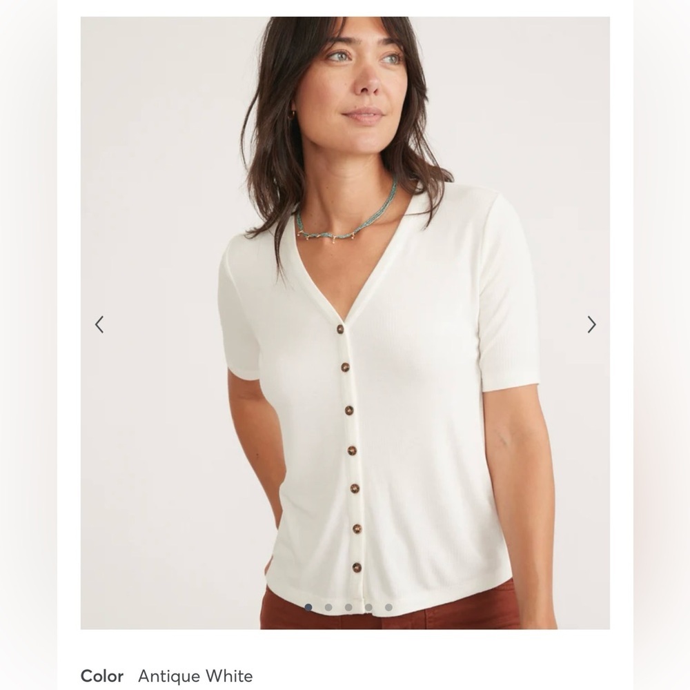 Marine Layer Lexi Rib Button Top - Picture 5 of 5